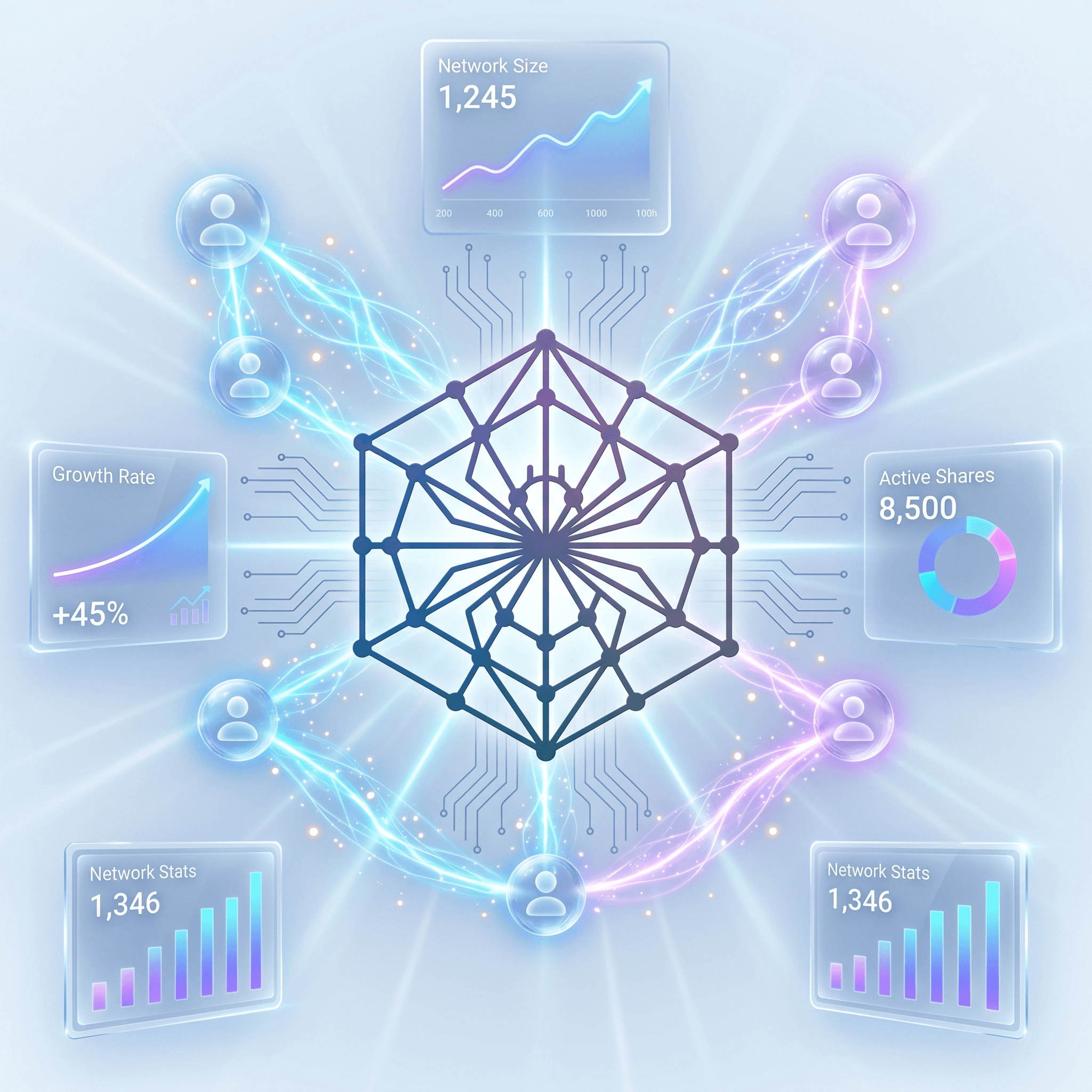 Spider partner network visualization